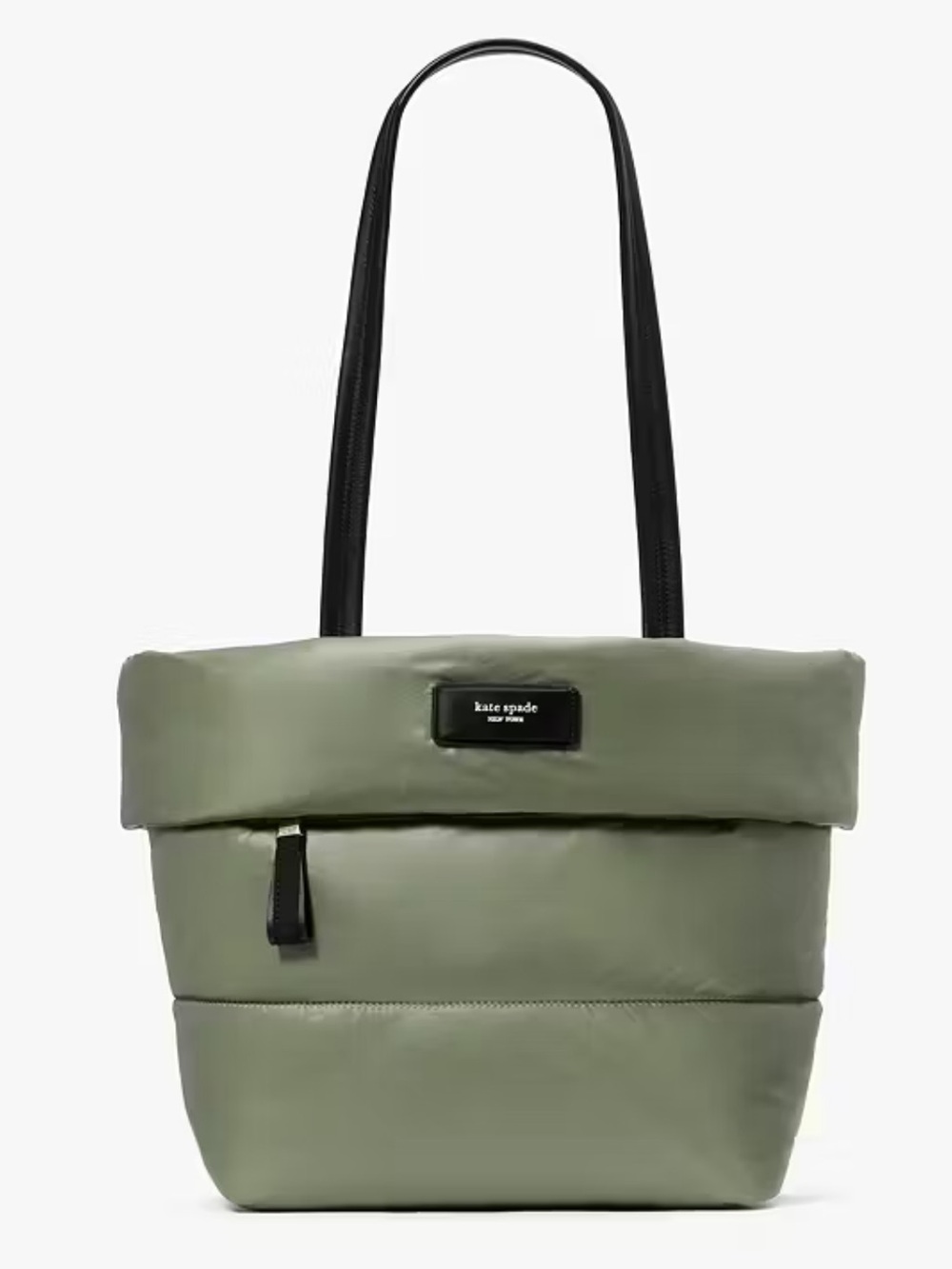 Kate Spade Puffed Puffy Fabric Tote in Cedar NWT